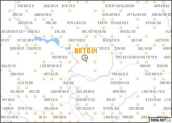 map of Brťoví