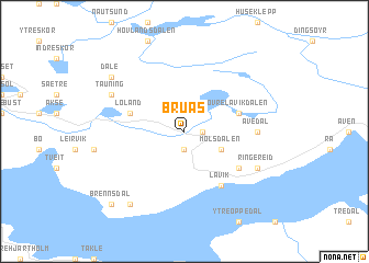 map of Bruås