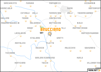 map of Brucciano