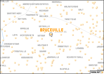 map of Bruceville