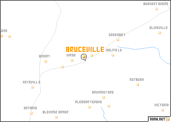 map of Bruceville