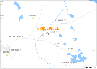 map of Bruceville