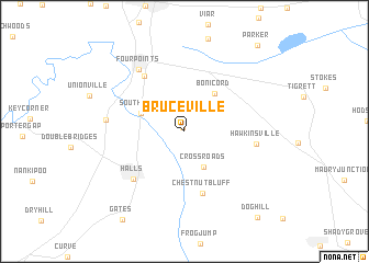 map of Bruceville