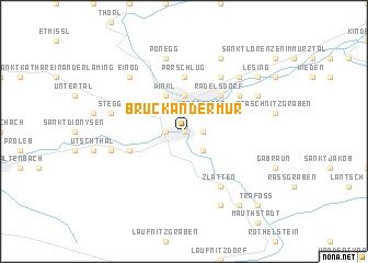 map of Bruck an der Mur