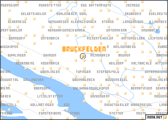 map of Bruckfelden