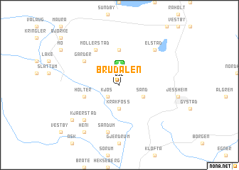 map of Brudalen