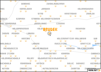 map of Brudek