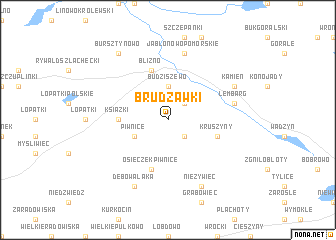 map of Brudzawki