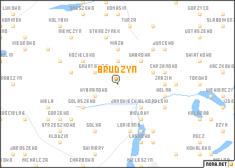 map of Brudzyń