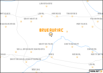 map of Brue-Auriac