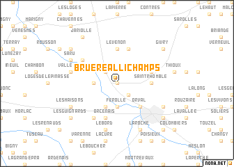 map of Bruère-Allichamps