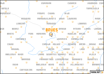 map of Brués