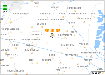 map of Brugine