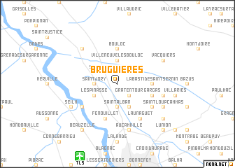 map of Bruguières