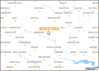 map of Bruisyard