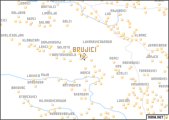 map of Brujići