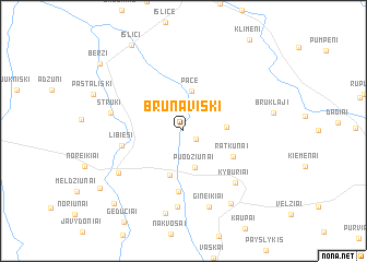 map of Brunavišķi