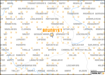 map of Brunayet