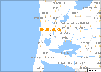 map of Brunbjerg