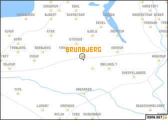 map of Brunbjerg