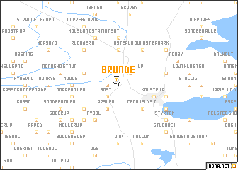 map of Brunde
