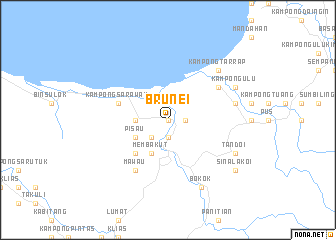 map of Brunei