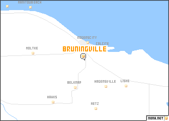 map of Bruningville