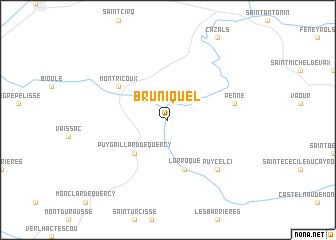 map of Bruniquel