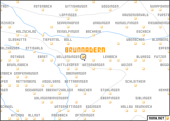 map of Brunnadern