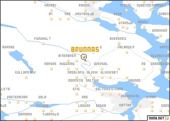 map of Brunnäs