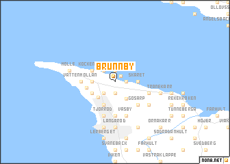 map of Brunnby