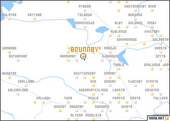 map of Brunnby