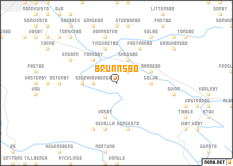 map of Brunnsbo