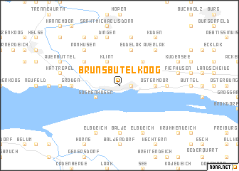 map of Brunsbütelkoog