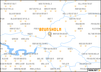 map of Brunsholm