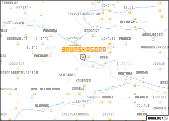 map of Brunška Gora
