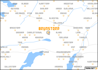 map of Brunstorp