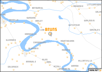 map of Bruns