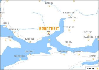 map of Bruntveit