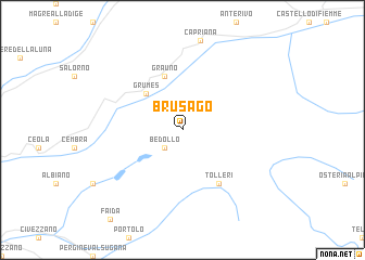 map of Brusago