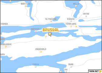 map of Brusdal