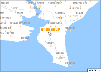 map of Bruserup
