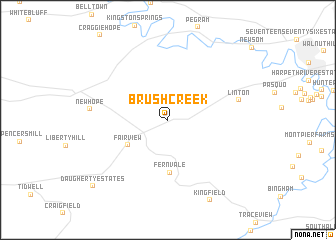 map of Brush Creek