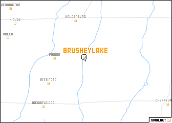 map of Brushey Lake