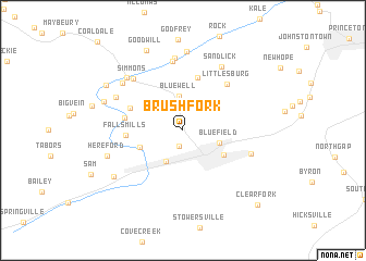 map of Brush Fork