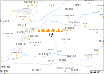 map of Brush Valley