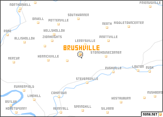 map of Brushville