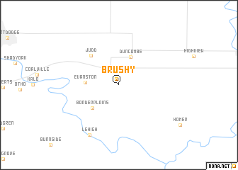map of Brushy