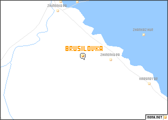 map of Brūsīlovka