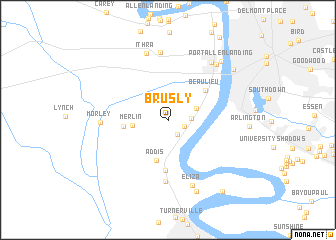 map of Brusly